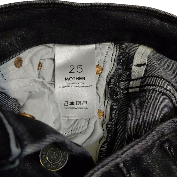 MOTHER The Pixie Swooner Ankle Fray Buttonfly Jeans Women's Size 25 - Picture 9 of 10